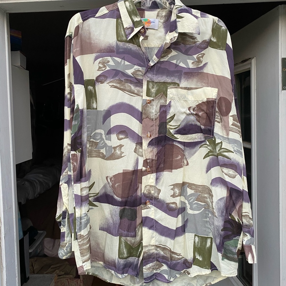Retro Long-sleeved Button down
